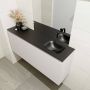 Mondiaz OLAN Toiletmeubel 120x30x40cm met 0 kraangaten 1 lades linen mat Wastafel Lex rechts Solid Surface Zwart FK75342984 - Thumbnail 3