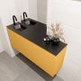 Mondiaz OLAN Toiletmeubel 120x30x40cm met 1 kraangaten 1 lades ocher mat Wastafel Lex links Solid Surface Zwart FK75342923 - Thumbnail 3