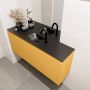 Mondiaz OLAN Toiletmeubel 120x30x40cm met 1 kraangaten 1 lades ocher mat Wastafel Lex midden Solid Surface Zwart FK75342921 - Thumbnail 3