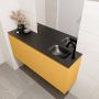 Mondiaz OLAN Toiletmeubel 120x30x40cm met 1 kraangaten 1 lades ocher mat Wastafel Lex rechts Solid Surface Zwart FK75342925 - Thumbnail 3
