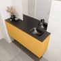 Mondiaz OLAN Toiletmeubel 120x30x40cm met 0 kraangaten 1 lades ocher mat Wastafel Lex rechts Solid Surface Zwart FK75342926 - Thumbnail 3