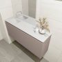 Mondiaz OLAN Toiletmeubel 120x30x40cm met 0 kraangaten 1 lades smoke mat Wastafel Lex links Solid Surface Wit FK75342518 - Thumbnail 3