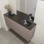 Mondiaz OLAN Toiletmeubel 120x30x40cm met 0 kraangaten 1 lades smoke mat Wastafel Lex rechts Solid Surface Zwart FK75342868 - Thumbnail 3