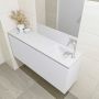 Mondiaz OLAN Toiletmeubel 120x30x40cm met 1 kraangaten 1 lades talc mat Wastafel Lex rechts Solid Surface Wit FK75342432 - Thumbnail 3