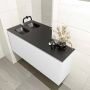 Mondiaz OLAN Toiletmeubel 120x30x40cm met 0 kraangaten 1 lades talc mat Wastafel Lex links Solid Surface Zwart FK75342779 - Thumbnail 3