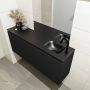Mondiaz OLAN Toiletmeubel 120x30x40cm met 1 kraangaten 1 lades urban mat Wastafel Lex rechts Solid Surface Zwart FK75342809 - Thumbnail 3