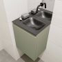 Mondiaz OLAN Toiletmeubel 40x30x40cm met 0 kraangaten 1 lades army mat Wastafel Lex rechts Solid Surface Zwart FK75342873 - Thumbnail 3