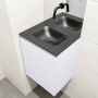 Mondiaz OLAN Toiletmeubel 40x30x40cm met 0 kraangaten 1 lades cale mat Wastafel Lex midden Solid Surface Zwart FK75342985 - Thumbnail 3