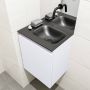 Mondiaz OLAN Toiletmeubel 40x30x40cm met 0 kraangaten 1 lades cale mat Wastafel Lex rechts Solid Surface Zwart FK75342989 - Thumbnail 3