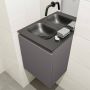 Mondiaz OLAN Toiletmeubel 40x30x40cm met 0 kraangaten 1 lades dark grey mat Wastafel Lex links Solid Surface Zwart FK75342813 - Thumbnail 3