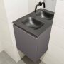 Mondiaz OLAN Toiletmeubel 40x30x40cm met 0 kraangaten 1 lades dark grey mat Wastafel Lex midden Solid Surface Zwart FK75342811 - Thumbnail 3