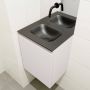 Mondiaz OLAN Toiletmeubel 40x30x40cm met 0 kraangaten 1 lades linen mat Wastafel Lex midden Solid Surface Zwart FK75342956 - Thumbnail 3