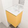 Mondiaz OLAN Toiletmeubel 40x30x40cm met 1 kraangaten 1 lades ocher mat Wastafel Lex links Solid Surface Wit FK75342551 - Thumbnail 3