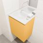 Mondiaz OLAN Toiletmeubel 40x30x40cm met 0 kraangaten 1 lades ocher mat Wastafel Lex links Solid Surface Wit FK75342552 - Thumbnail 3