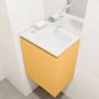 Mondiaz OLAN Toiletmeubel 40x30x40cm met 0 kraangaten 1 lades ocher mat Wastafel Lex rechts Solid Surface Wit FK75342554 - Thumbnail 3