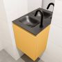 Mondiaz OLAN Toiletmeubel 40x30x40cm met 1 kraangaten 1 lades ocher mat Wastafel Lex links Solid Surface Zwart FK75342899 - Thumbnail 3