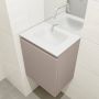 Mondiaz OLAN Toiletmeubel 40x30x40cm met 0 kraangaten 1 lades smoke mat Wastafel Lex midden Solid Surface Wit FK75342492 - Thumbnail 3