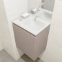 Mondiaz OLAN Toiletmeubel 40x30x40cm met 0 kraangaten 1 lades smoke mat Wastafel Lex rechts Solid Surface Wit FK75342496 - Thumbnail 3