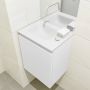 Mondiaz OLAN Toiletmeubel 40x30x40cm met 0 kraangaten 1 lades talc mat Wastafel Lex links Solid Surface Wit FK75342407 - Thumbnail 3