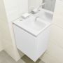 Mondiaz OLAN Toiletmeubel 40x30x40cm met 0 kraangaten 1 lades talc mat Wastafel Lex rechts Solid Surface Wit FK75342409 - Thumbnail 3