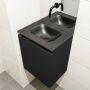 Mondiaz OLAN Toiletmeubel 40x30x40cm met 0 kraangaten 1 lades urban mat Wastafel Lex midden Solid Surface Zwart FK75342782 - Thumbnail 3