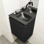 Mondiaz OLAN Toiletmeubel 40x30x40cm met 0 kraangaten 1 lades urban mat Wastafel Lex rechts Solid Surface Zwart FK75342786 - Thumbnail 3