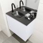 Mondiaz OLAN Toiletmeubel 60x30x40cm met 1 kraangaten 1 lades cale mat Wastafel Lex links Solid Surface Zwart FK75342992 - Thumbnail 3
