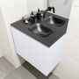 Mondiaz OLAN Toiletmeubel 60x30x40cm met 0 kraangaten 1 lades cale mat Wastafel Lex rechts Solid Surface Zwart FK75342995 - Thumbnail 3