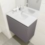 Mondiaz OLAN Toiletmeubel 60x30x40cm met 0 kraangaten 1 lades dark grey mat Wastafel Lex midden Solid Surface Wit FK75342469 - Thumbnail 3
