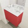 Mondiaz OLAN Toiletmeubel 60x30x40cm met 1 kraangaten 1 lades fire mat Wastafel Lex rechts Solid Surface Wit FK75342588 - Thumbnail 3