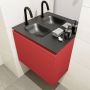 Mondiaz OLAN Toiletmeubel 60x30x40cm met 1 kraangaten 1 lades fire mat Wastafel Lex links Solid Surface Zwart FK75342934 - Thumbnail 3