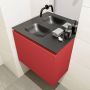 Mondiaz OLAN Toiletmeubel 60x30x40cm met 0 kraangaten 1 lades fire mat Wastafel Lex links Solid Surface Zwart FK75342935 - Thumbnail 3