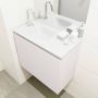 Mondiaz OLAN Toiletmeubel 60x30x40cm met 1 kraangaten 1 lades linen mat Wastafel Lex links Solid Surface Wit FK75342615 - Thumbnail 3