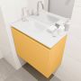 Mondiaz OLAN Toiletmeubel 60x30x40cm met 1 kraangaten 1 lades ocher mat Wastafel Lex links Solid Surface Wit FK75342557 - Thumbnail 3
