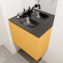 Mondiaz OLAN Toiletmeubel 60x30x40cm met 0 kraangaten 1 lades ocher mat Wastafel Lex midden Solid Surface Zwart FK75342904 - Thumbnail 3