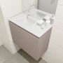 Mondiaz OLAN Toiletmeubel 60x30x40cm met 0 kraangaten 1 lades smoke mat Wastafel Lex links Solid Surface Wit FK75342500 - Thumbnail 3