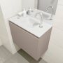 Mondiaz OLAN Toiletmeubel 60x30x40cm met 1 kraangaten 1 lades smoke mat Wastafel Lex midden Solid Surface Wit FK75342497 - Thumbnail 3