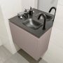 Mondiaz OLAN Toiletmeubel 60x30x40cm met 1 kraangaten 1 lades smoke mat Wastafel Lex rechts Solid Surface Zwart FK75342849 - Thumbnail 3