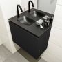 Mondiaz OLAN Toiletmeubel 60x30x40cm met 1 kraangaten 1 lades urban mat Wastafel Lex links Solid Surface Zwart FK75342789 - Thumbnail 3