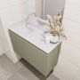 Mondiaz OLAN Toiletmeubel 80x30x40cm met 0 kraangaten 1 lades army mat Wastafel Lex links Solid Surface Wit FK75342535 - Thumbnail 3