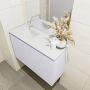 Mondiaz OLAN Toiletmeubel 80x30x40cm met 0 kraangaten 1 lades cale mat Wastafel Lex links Solid Surface Wit FK75342651 - Thumbnail 3