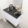 Mondiaz OLAN Toiletmeubel 80x30x40cm met 0 kraangaten 1 lades cale mat Wastafel Lex links Solid Surface Zwart FK75342999 - Thumbnail 3