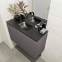 Mondiaz OLAN Toiletmeubel 80x30x40cm met 0 kraangaten 1 lades dark grey mat Wastafel Lex midden Solid Surface Zwart FK75342823 - Thumbnail 3