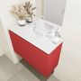 Mondiaz OLAN Toiletmeubel 80x30x40cm met 0 kraangaten 1 lades fire mat Wastafel Lex midden Solid Surface Wit FK75342591 - Thumbnail 3