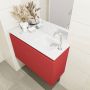 Mondiaz OLAN Toiletmeubel 80x30x40cm met 1 kraangaten 1 lades fire mat Wastafel Lex rechts Solid Surface Wit FK75342594 - Thumbnail 3