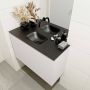 Mondiaz OLAN Toiletmeubel 80x30x40cm met 0 kraangaten 1 lades linen mat Wastafel Lex midden Solid Surface Zwart FK75342968 - Thumbnail 3