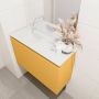 Mondiaz OLAN Toiletmeubel 80x30x40cm met 0 kraangaten 1 lades ocher mat Wastafel Lex links Solid Surface Wit FK75342564 - Thumbnail 3