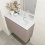 Mondiaz OLAN Toiletmeubel 80x30x40cm met 0 kraangaten 1 lades smoke mat Wastafel Lex rechts Solid Surface Wit FK75342508 - Thumbnail 3