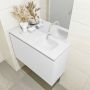 Mondiaz OLAN Toiletmeubel 80x30x40cm met 0 kraangaten 1 lades talc mat Wastafel Lex rechts Solid Surface Wit FK75342421 - Thumbnail 3