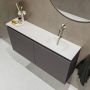 Mondiaz TURE Toiletmeubel 100x23x50cm met 0 kraangaten 2 deuren dark grey mat Wastafel Eden rechts Solid Surface Wit FK75341084 - Thumbnail 3